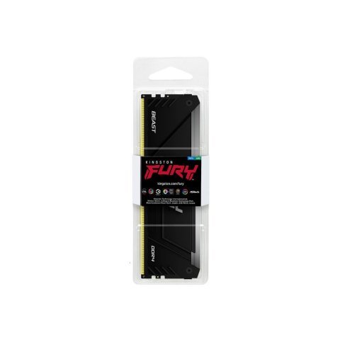 Модуль памяти для компьютера DDR4 16GB 3733 MHz Beast RGB Kingston Fury (ex.HyperX) (KF437C19BB12A/16) - Нулевой остаток (Feed)  - Нулевой остаток (Feed)