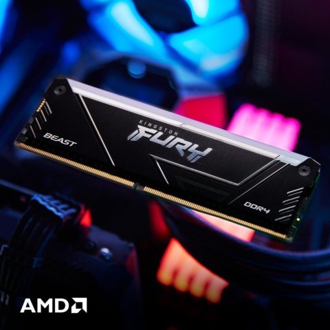 Модуль памяти для компьютера DDR4 16GB 3733 MHz Beast RGB Kingston Fury (ex.HyperX) (KF437C19BB12A/16) - Нулевой остаток (Feed)  - Нулевой остаток (Feed)