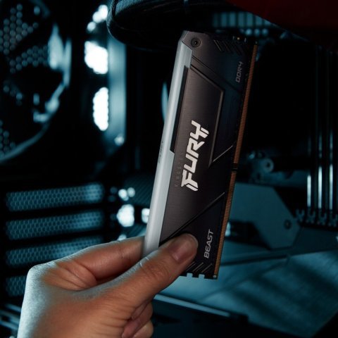 Модуль памяти для компьютера DDR4 16GB 3733 MHz Beast RGB Kingston Fury (ex.HyperX) (KF437C19BB12A/16) - Нулевой остаток (Feed)  - Нулевой остаток (Feed)