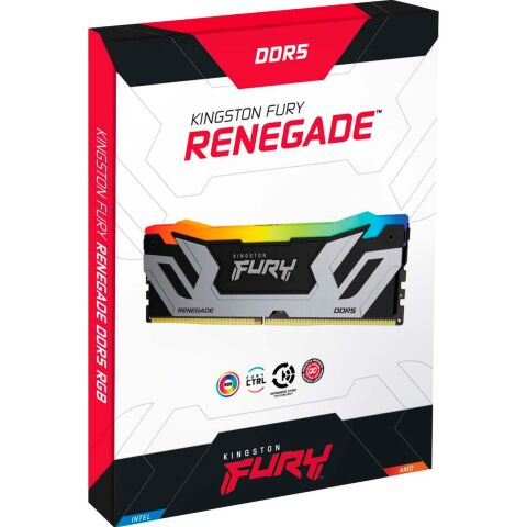 Модуль памяти для компьютера DDR5 48GB 8400 MHz Renegade RGB Silver XMP Kingston Fury (ex.HyperX) (KF584CU40RSAK2-48) - Модули памяти для компьютера  - Модули памяти для компьютера 