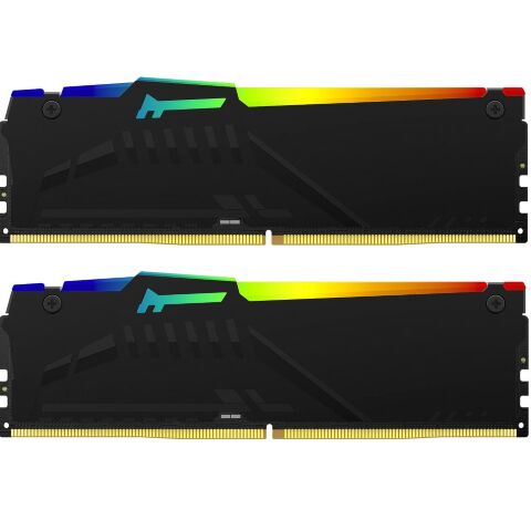Модуль памяти для компьютера DDR5 32GB (2x16GB) 6000 MHz Beast RGB Kingston Fury (ex.HyperX) (KF560C36BBE2AK2-32) - Модули памяти для компьютера  - Модули памяти для компьютера 
