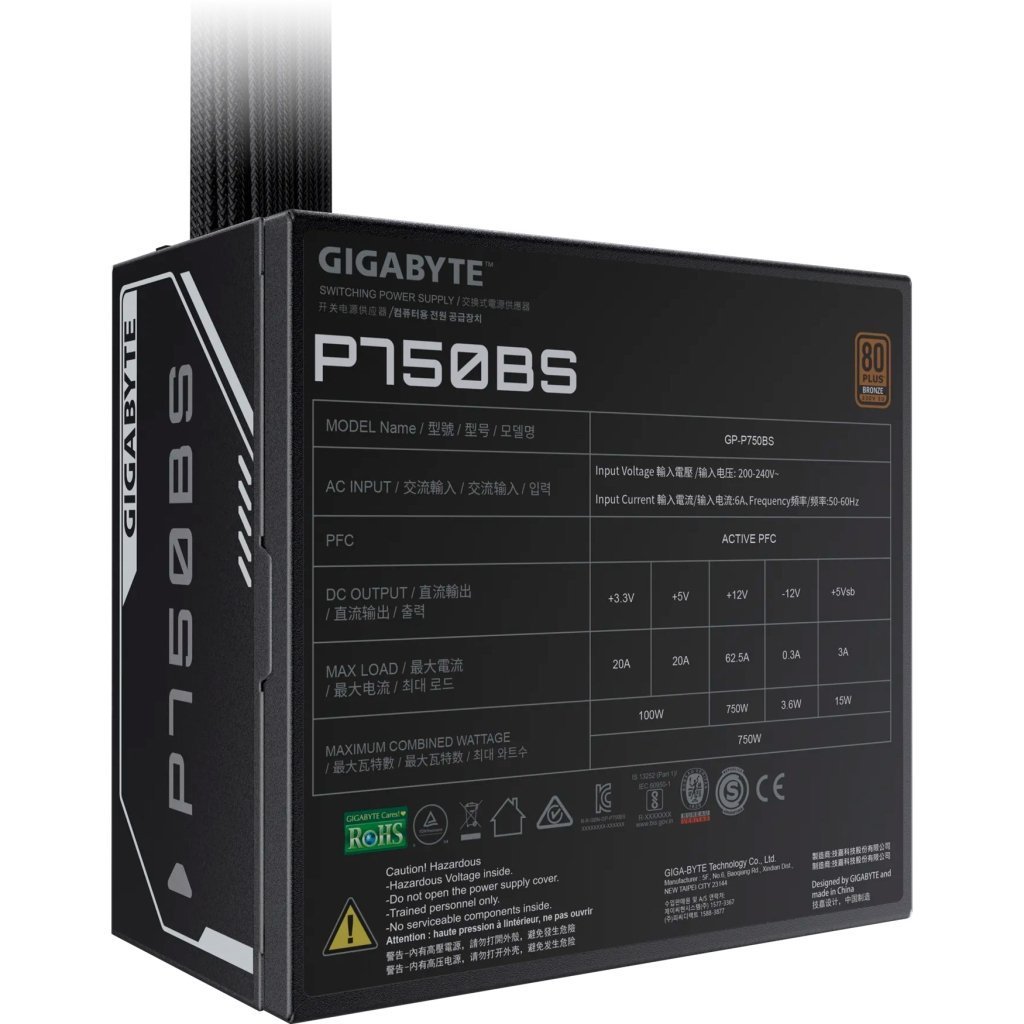 Блок питания GIGABYTE 750W (GP-P750BS)