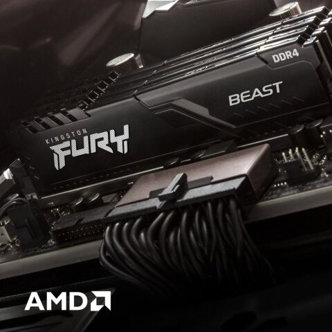 Модуль памяти для компьютера DDR4 16GB 3600 MHz Fury Beast Black Kingston Fury (ex.HyperX) (KF436C18BB/16) - Модули памяти для компьютера  - Модули памяти для компьютера 