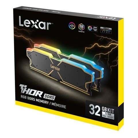 Модуль памяти для компьютера DDR5 32GB (2x16GB) 6000 MHz Thor RGB Lexar (LD5U16G60C38BG-RGD) - Нулевой остаток (Feed)  - Нулевой остаток (Feed)