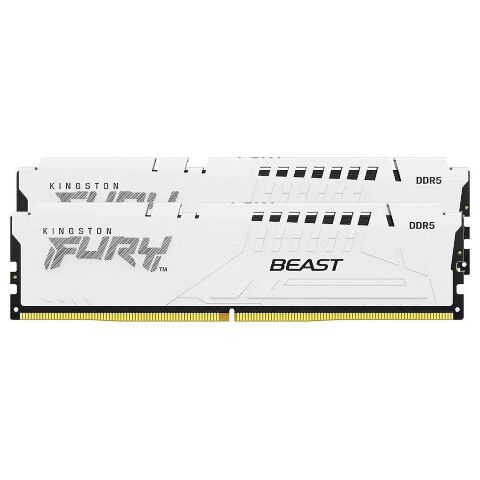 Модуль памяти для компьютера DDR5 32GB (2x16GB) 5600 MHz FURY Beast White Kingston Fury (ex.HyperX) (KF556C40BWK2-32) - Модули памяти для компьютера  - Модули памяти для компьютера 