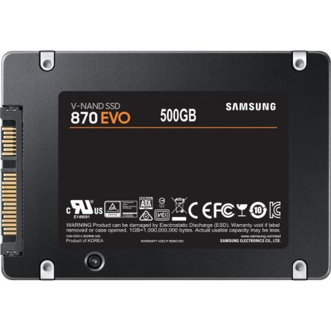 Накопитель SSD 2.5" 500GB 870 EVO Samsung (MZ-77E500BW) - Внутренние SSD  - Внутренние SSD 