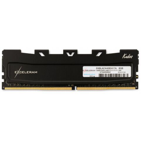 Модуль памяти для компьютера DDR4 8GB 2400 MHz Black Kudos eXceleram (EKBLACK4082417A) - Нулевой остаток (Feed)  - Нулевой остаток (Feed) 