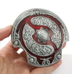 Декоративный щит Дота 2 Aegis of Champions Shield Dota 2 Silver/Red металл