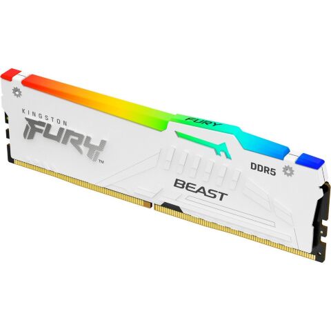 Модуль памяти для компьютера DDR5 32GB 5600 MHz FURY Beast White RGB Kingston Fury (ex.HyperX) (KF556C40BWA-32) - Модули памяти для компьютера  - Модули памяти для компьютера 