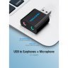 Звуковая плата Vention Audio USB 2х3,5mm jack Metal (VAB-S17-B)