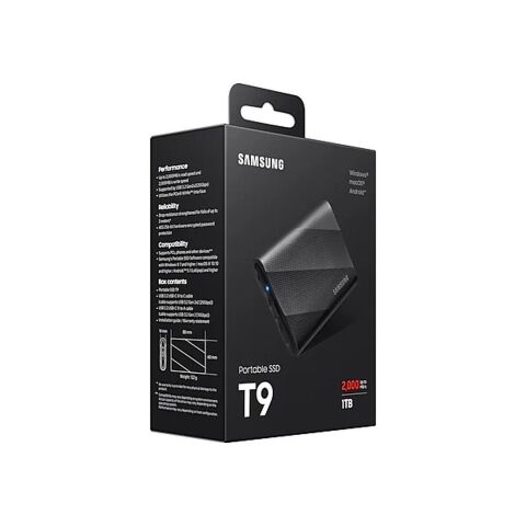 Накопитель SSD USB 3.2 1TB T9 Samsung (MU-PG1T0B/EU) - Внутренние SSD  - Внутренние SSD 