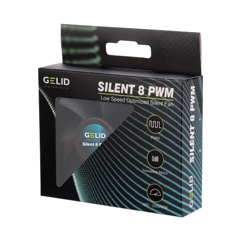 Кулер для корпуса Gelid Solutions Silent 8 PWM (FN-PX08-21) - Нулевой остаток (Feed) - Нулевой остаток (Feed)