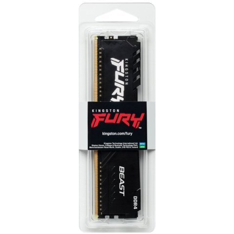 Модуль памяти для компьютера DDR4 16GB 3200 MHz Beast Black Kingston Fury (ex.HyperX) (KF432C16BB1/16WP) - Нулевой остаток (Feed)  - Нулевой остаток (Feed) 