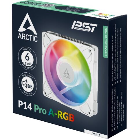 Кулер для корпуса Arctic P14 Pro A-RGB White (ACFAN00318A) - Вентиляторы к корпусам  - Вентиляторы к корпусам 