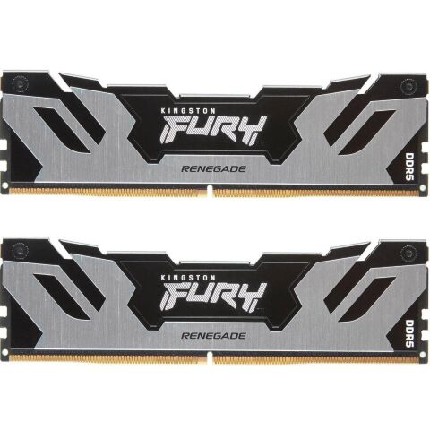Модуль памяти для компьютера DDR5 96GB (2x48GB) 6400 MHz Renegade Silver XMP Kingston Fury (ex.HyperX) (KF564C32RSK2-96) - Модули памяти для компьютера  - Модули памяти для компьютера 