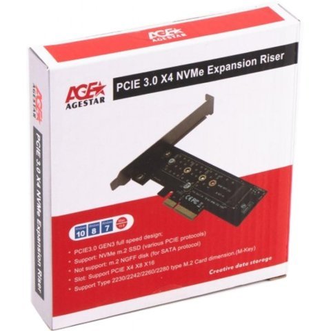 Контроллер PCIe to M.2 NVMe AgeStar (AS-MC01) - Нулевой остаток (Feed)  - Нулевой остаток (Feed) 