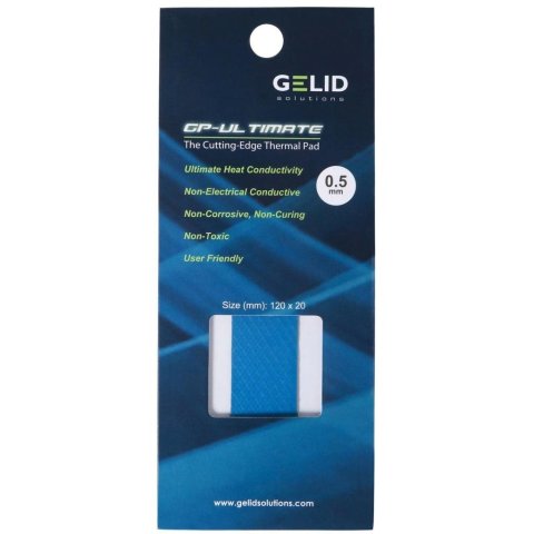Термопрокладка Gelid Solutions GP-Ultimate Thermal Pad 120x20x0.5 mm (TP-GP04-R-A) - Нулевой остаток (Feed) - Нулевой остаток (Feed)