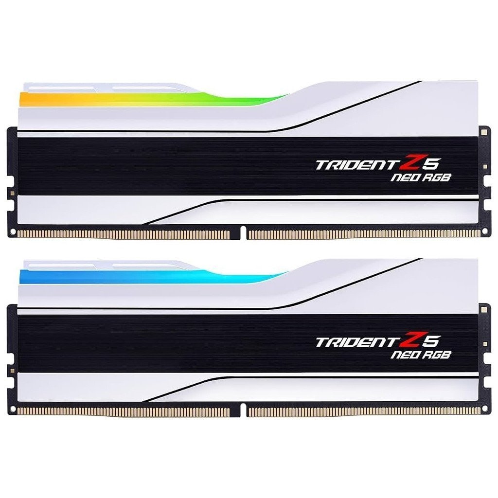 Модуль памяти для компьютера DDR5 64GB (2x32GB) 6000 MHz Trident Z5 Neo RGB Matte White G.Skill (F5-6000J3036G32GX2-TZ5NRW)