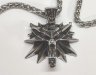 Кулон Геральта медальон 3D Ведьмак (The Witcher) с нержавеющей стали сплошной + мешочек