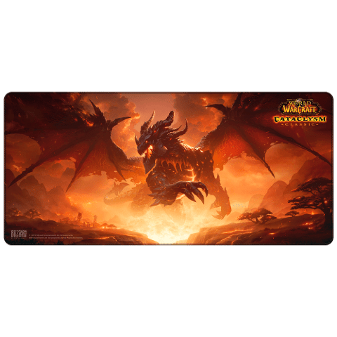 Килимок ігрова поверхня Blizzard World Of Warcraft Classic Cataclysm Deathwing Смертокрил XL Варкрафт (90*42 cm) -   -  