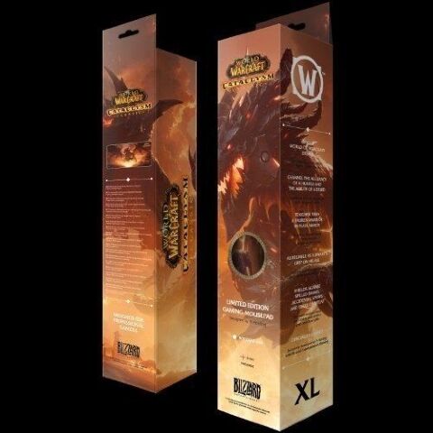 Килимок ігрова поверхня Blizzard World Of Warcraft Classic Cataclysm Deathwing Смертокрил XL Варкрафт (90*42 cm) -   -  
