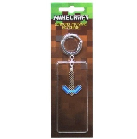 Брелок Minecraft Diamond Pickaxe Keychain Майнкрафт кирка металл - -