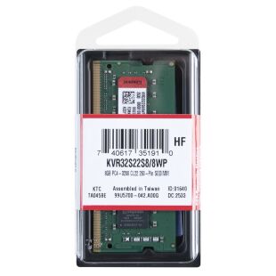 Модуль памяти для ноутбука SoDIMM DDR4 8GB 3200 MHz Kingston (KVR32S22S8/8WP)