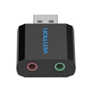 Звуковая плата Vention Audio USB 2х3,5mm jack Metal (VAB-S17-B)