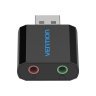 Звуковая плата Vention Audio USB 2х3,5mm jack Metal (VAB-S17-B)