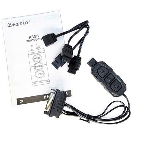Модуль управления подсветкой Zezzio Контролер керування Zezzio ARGB 3-Pin 5V/SATA (Zezzio ARGB controller Sata) (Zezzio ARGB 3-Pin 5V/SATA) - Акссесуары к системам охлаждения  - Акссесуары к системам охлаждения 