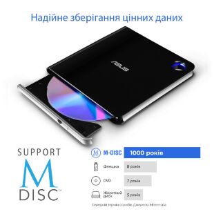 Оптический привод Blu-Ray ASUS SBW-06D5H-U/BLK/G/AS (90DD02G0-M29000)
