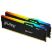 Модуль памяти для компьютера DDR5 32GB (2x16GB) 5600 MHz FURY Beast RGB Kingston Fury (ex.HyperX) (KF556C40BBAK2-32) - Нулевой остаток (Feed)  - Нулевой остаток (Feed) 